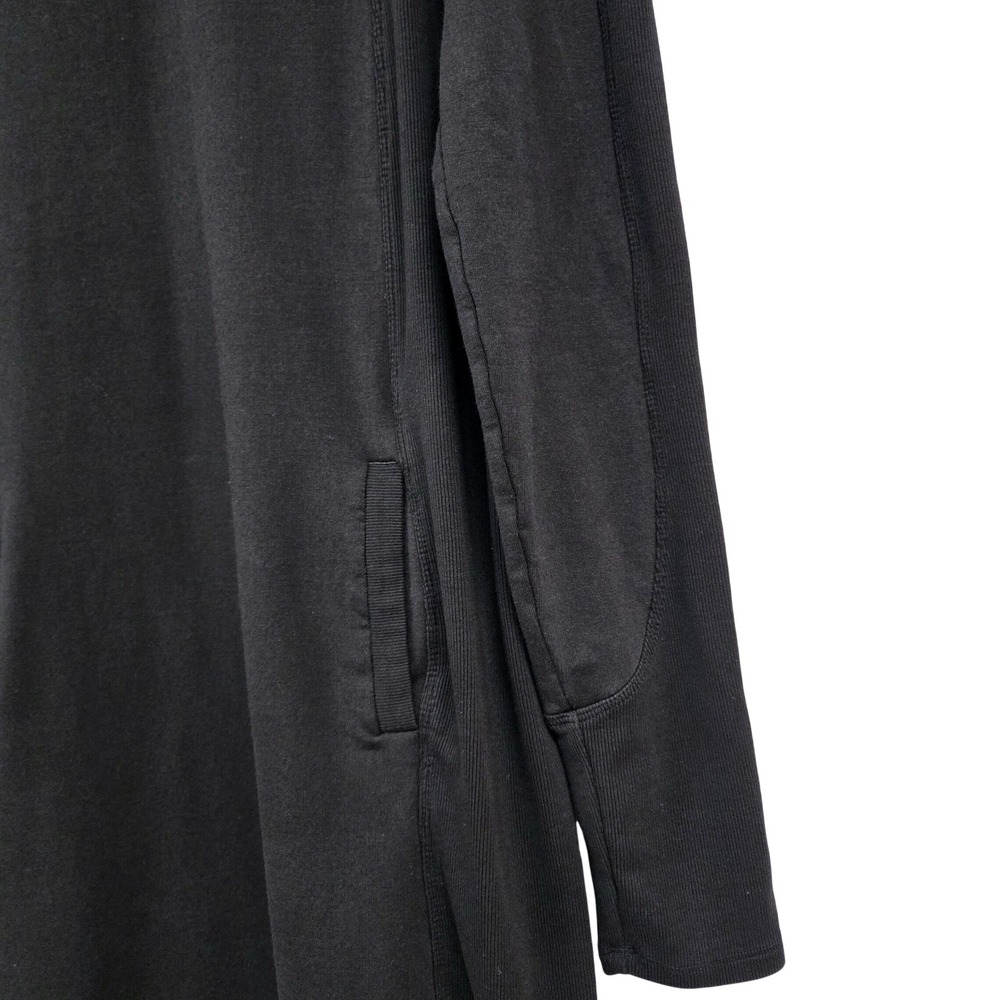 Athleta Balance Dress Black Tencel Blend Long Sleeve‎ Pocket Shift Mini XS - Picture 6 of 9